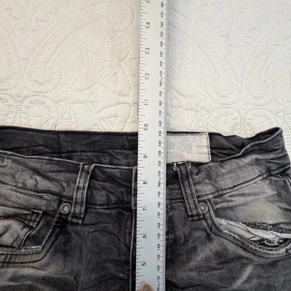 Evolution In Design Mens Distressed Slim Fit Gray Denim Jeans 29W 32L